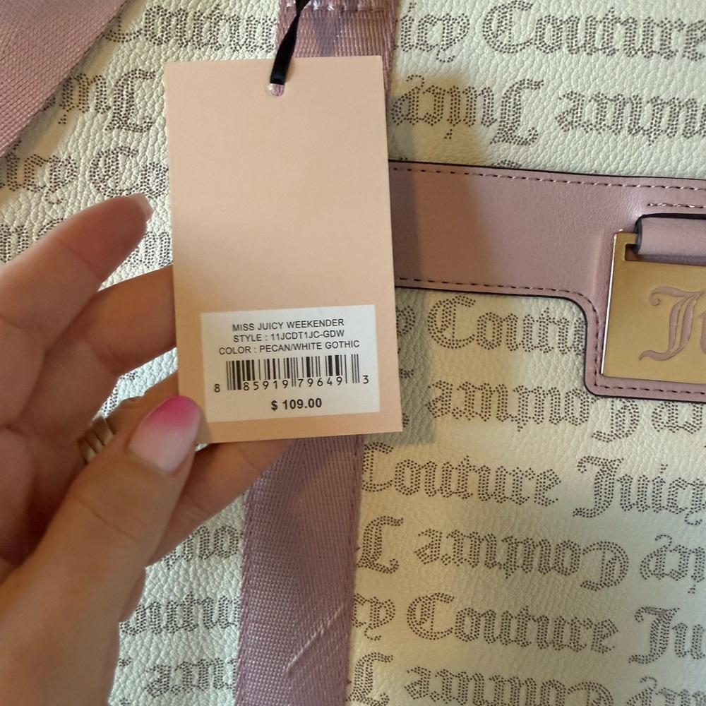 NWT - Juicy Couture "Miss Juicy" Weekender Duffle Bag Pink Diamond - Picture 5 of 8
